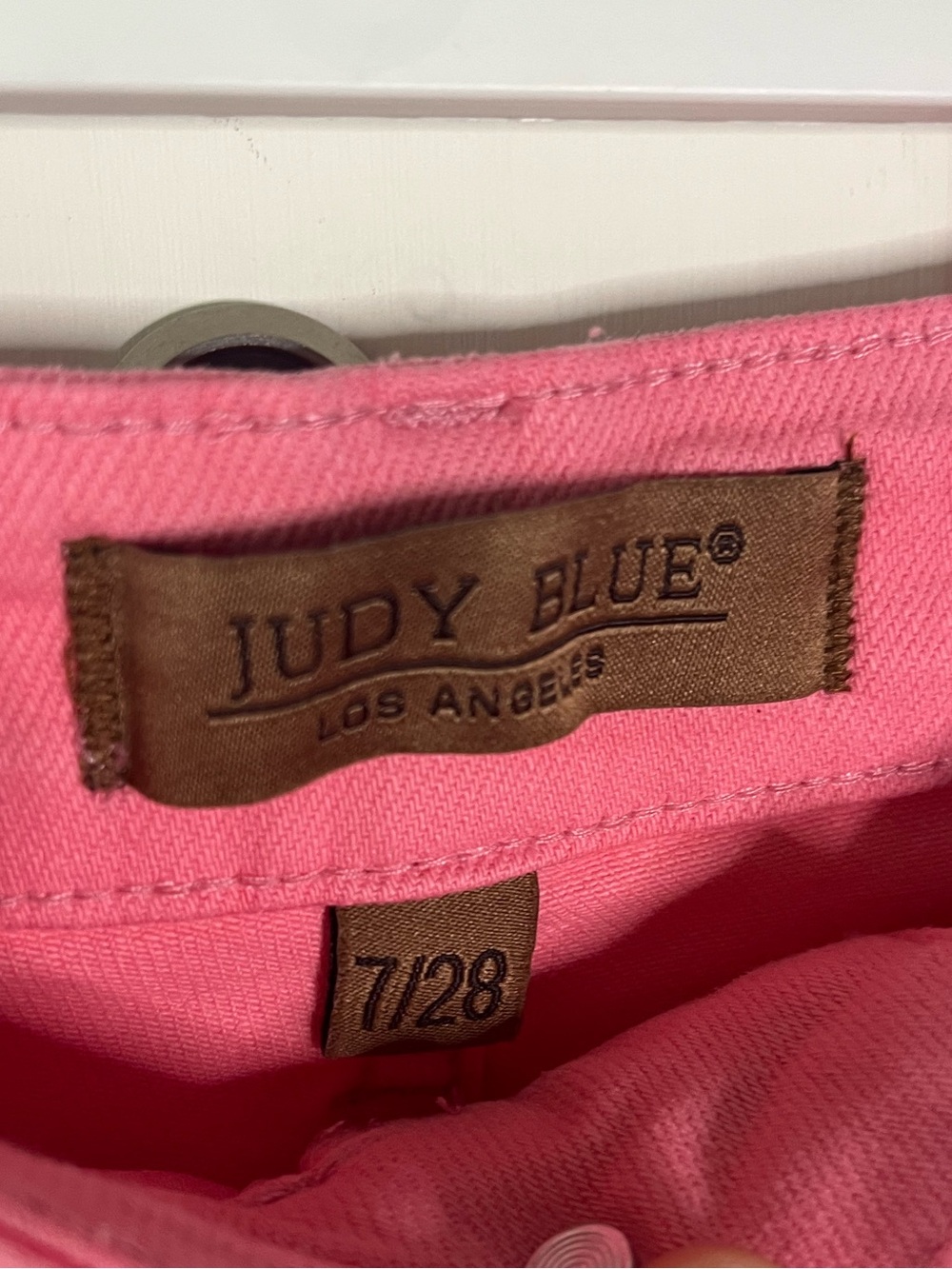 NEW Judy Blue Lisa High Rise Control Top Wide Leg Crop Jeans in Pink size 7/28 - Picture 7 of 11